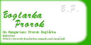boglarka prorok business card